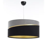 Lampy sufitowe - Żyrandol na lince SWING 1xE27/60W/230V czarne/szare/złoty - miniaturka - grafika 1