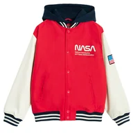 Kurtki i płaszcze dla chłopców - Cool Club, Kurtka chłopięca z kapturem, oversize, czerwona, NASA - miniaturka - grafika 1