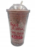 Kubki dla dzieci - Plastikowy kubek ze słomka dla dzieci duży kubek ze słomka 450ml - miniaturka - grafika 1