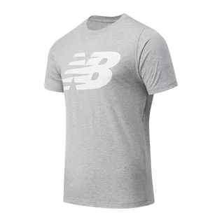 Koszulki sportowe męskie - Męska Koszulka NEW BALANCE NB CLASSIC NB TEE NBMT03919AG – Szary - grafika 1