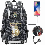 Torebki damskie - Jude Bellingham wzorzysty plecak z nadrukiem Tornister studencki, torba podróżna o dużej pojemności styl 61 - miniaturka - grafika 1