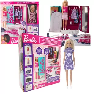 Barbie Zestaw studio projektowe zestaw do szycia ubranek szafa garderoba + lalka - Lalki dla dziewczynek - miniaturka - grafika 1
