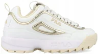 Buty sportowe damskie - Buty Damskie Fila Disruptor Low Białe Złote R.37 - miniaturka - grafika 1