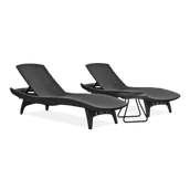 Meble ogrodowe - Keter zestaw mebli PACIFIC grafit/szary - miniaturka - grafika 1