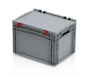 Pojemniki przemysłowe - B2B Partner Plastikowa skrzynka z wiekiem 400x300x285 mm 967130 - miniaturka - grafika 1