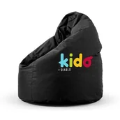 Fotele gamingowe - Pufa DIABLO CHAIRS Kido Czarny - miniaturka - grafika 1