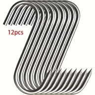 Inne - TEMU 40/20/12szt - Duże 18cm/7.08in Wysokiej jakości stal nierdzewna S-kształtne haczyki - Nowoczesne haczyki ściennego montażu w kształcie litery S, - miniaturka - grafika 1