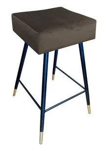 Hoker krzesło barowe Max podstawa czarna/złota MG05 - Taborety i hokery - miniaturka - grafika 1