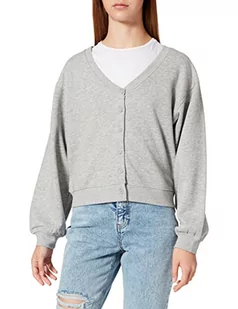 ONLY Damska bluza Onlwanted Lt L/S Sweat Cardigan SWT, jasnoszary melanżowy, M - Bluzy damskie - miniaturka - grafika 1