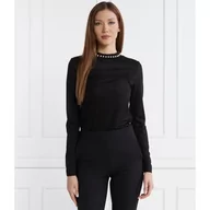 Bluzki damskie - Karl Lagerfeld Bluzka lslv embellished | Regular Fit - miniaturka - grafika 1