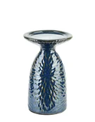 Świeczniki - Yarine blue świecznik 10,5x8,5x16,5cm - miniaturka - grafika 1