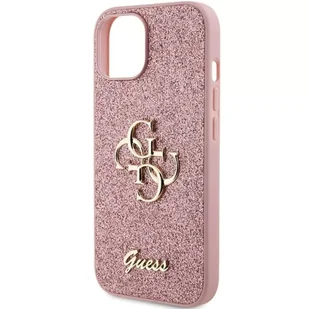 Guess GUHCP15SHG4SGP iPhone 15 6.1" różowy/pink hardcase Glitter Script Big 4G - Etui i futerały do telefonów - miniaturka - grafika 6