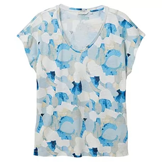 Koszulki i topy damskie - TOM TAILOR T-shirt damski, 32135 - Blue Shapes Design, S - grafika 1