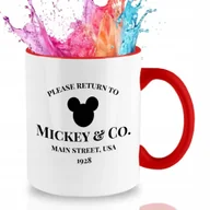Kubki - KUBEK CZERWONY Z Nadrukiem Na Prezent Urodziny MICKEY MOUSE 1928 Wzory - miniaturka - grafika 1