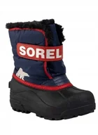Śniegowce damskie - SOREL DZIECIĘCE ŚNIEGOWCE OCIEPLANE RZEPY GRANATOWE 27 JŁA - miniaturka - grafika 1
