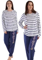 Piżamy damskie - Piżama Damska Vienetta Bawełniana Z Długim Rękawem 3Xl Duże Rozmiary +Size - miniaturka - grafika 1