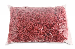 OFFICE PRODUCTS Gumki recepturki OFFICE PRODUCTS, średnica 50mm, 1,5x1,5mm, 60% kauczuku, 1000g, zgrzewka, czerwone 18105019-04 - Gumki biurowe - miniaturka - grafika 1