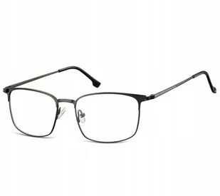 Sunoptic Oprawki korekcyjne zerówki okulary męskie prostokątne 894C czarne - Okulary korekcyjne, oprawki, szkła - miniaturka - grafika 1