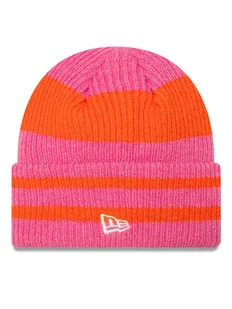 New Era Czapka Stripe Cuff Knit Beanie 60580763 Różowy - Czapki damskie - miniaturka - grafika 1