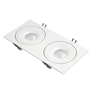 OXYLED Oprawa podtynkowa LED STILLO SQ DUE WHITE 2 x 15W 4000K - Oprawy, klosze i abażury - miniaturka - grafika 1