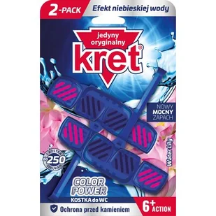 Kret Kostka toaletowa Water Lily Color Power 40g - Środki do kuchni i łazienki - miniaturka - grafika 1