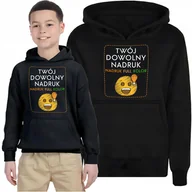Bluzy dla dziewczynek - TWÓJ WŁASNY NADRUK CZARNA BLUZA DZIECIĘCA Z TWOIM NADRUKIEM KREATOR 12-14 - miniaturka - grafika 1