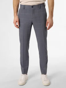 Selected Spodnie - SLHSlim-Liam Mężczyźni Slim Fit niebieski|szary w kratkę, 102 - Spodnie męskie - miniaturka - grafika 1