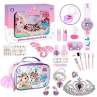 Zabawy w naśladowanie dorosłych - Duży zestaw do makijażu z kosmetyczką Askato - miniaturka - grafika 1