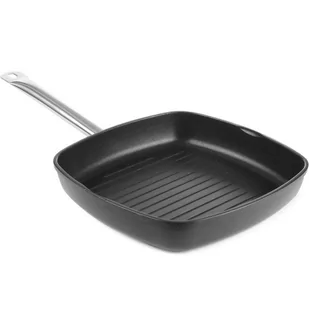 Hendi Patelnia do grillowania - ryflowana Profi Line 280mm x 280mm x 55mm 629802 - Wyposażenie lokali gastronomicznych - miniaturka - grafika 2