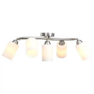 Vida Lampa sufitowa z ceramicznymi kloszami na 5 żarówek E14 biała V-289238 - Lampy sufitowe - miniaturka - grafika 1