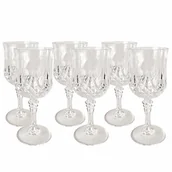 Kubki - Jednorazowe szkło - jednorazowy kubek Zestaw kieliszków do wina Alpina - 6 sztuk - 200 ml - Efekt kryształu - Plastik - miniaturka - grafika 1