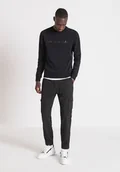 Bluzy męskie - Bluza Męska Antony Morato Slim Fit Czarny - Xxl - miniaturka - grafika 1
