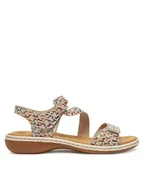 Sandały damskie - Rieker Sandały 659C7-94 Beżowy - miniaturka - grafika 1