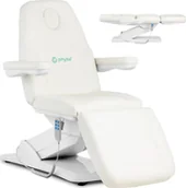 Fotele kosmetyczne - Physa Fotel kosmetyczny do masażu tatuażu SPA 150 kg BITONTO - biały - miniaturka - grafika 1