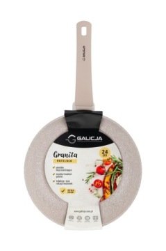 GALICJA20712-PATELNIA Granita 24 CM Indukcja New