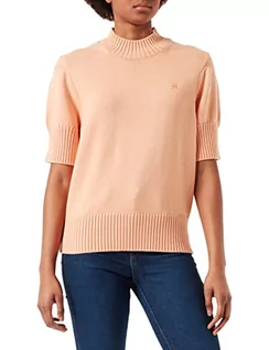 Swetry damskie - G-STAR RAW Damski sweter z dzianiny Core Mock, Różowy (Peach Nugat D21305-5613-c962), S - grafika 1