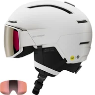Kaski narciarskie - Salomon, Driver Prime Sigma Plus MIPS, kask narciarski z daszkiem, biały - miniaturka - grafika 1