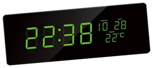 JVD Zegar ścienny DH2.1 LED Cyfry 7,5 cm Długość 51 cm - odcienie zielonego - Zegary - miniaturka - grafika 1