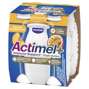 Actimel Napój jogurtowy o smaku brzoskwinia-marakuja 400 g (4 x 100 g) - Kefiry, jogurty, maślanki - miniaturka - grafika 1