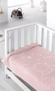 Pielsa Baby, Koc dziecięcy, premium otulacz Besos, Różowy, 110x140 cm - Koce i narzuty dla dzieci - miniaturka - grafika 1