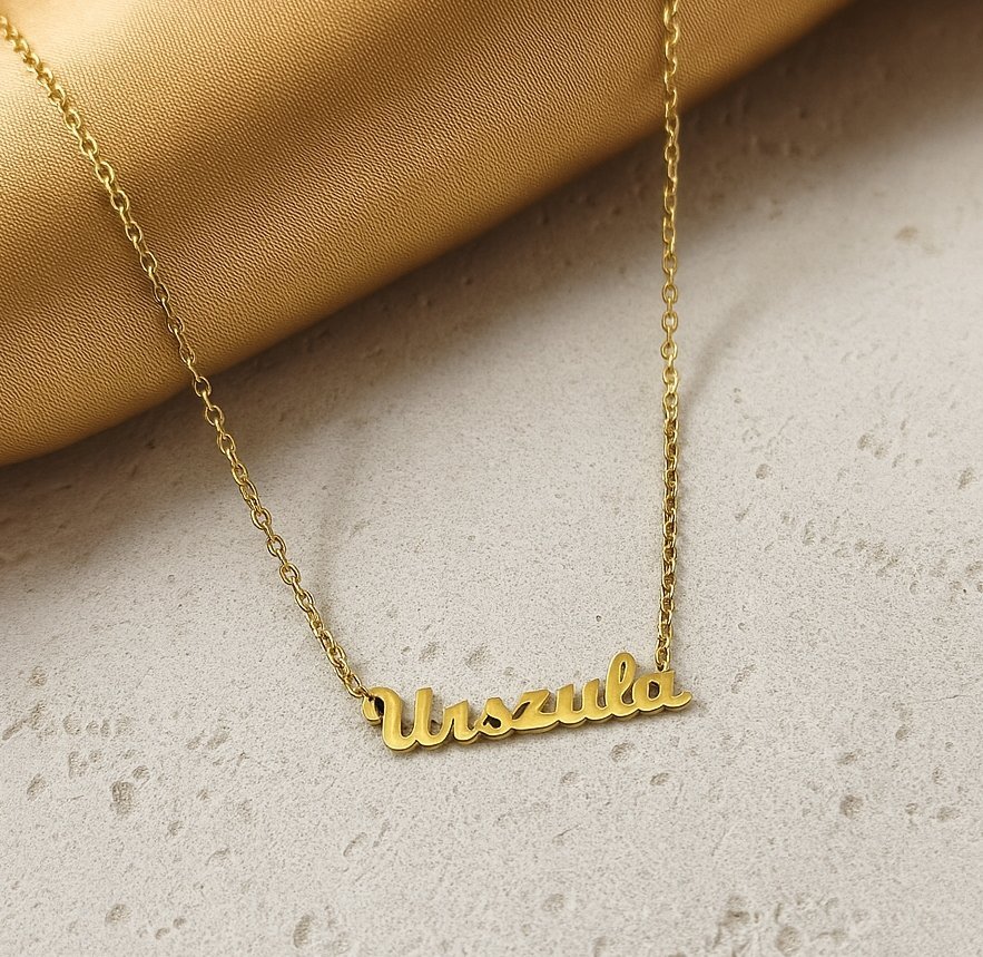 Naszyjnik Name IT [Imiona: Urszula] Złota Celebrytka Stal PVD 316L Prezent dla Niej
