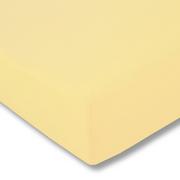 Prześcieradła - Prześcieradło z gumką, ESTELLA, jersey, 100x200 cm, żółty - miniaturka - grafika 1
