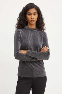 Armani Exchange bluzka damska kolor srebrny gładka 6DYMCQ YJLXZ - Bluzki damskie - miniaturka - grafika 1