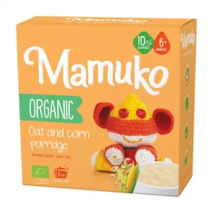 Mamuko Ekologiczna Kaszka Owsiano - Kukurydziana 200 g Bio - Kaszki dla dzieci - miniaturka - grafika 1