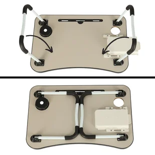 Stolik pod laptopa składany do łóżka USB czarny - Artykuły biurowe - miniaturka - grafika 5