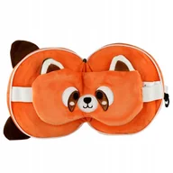 Akcesoria do bielizny - 2x Relaxeazzz Panda pomarańczowa Pluszowy Zestaw: Podszuka Opaska Na Oczy - miniaturka - grafika 1