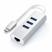 Stacje dokujące i replikatory portów - Satechi ST-TC2N1USB31AS stacja dokująca USB 3.2 Gen 1 (3.1 Gen 1) Type-C Srebrny - miniaturka - grafika 1