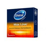 Prezerwatywy - Unimil (POL) Prezerwatywy z prążkowaną powierzchnią Unimil Max Love (1op./3szt.) - miniaturka - grafika 1