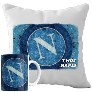 Kubek Poduszka Napoli 330ml 40x40cm z Napisem Zestaw PIłkarski Napis - Gadżety dla niej i dla niego - miniaturka - grafika 1