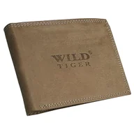 Portfele - Portfel męski poziomy Wild Tiger  - jasnobrązowy - miniaturka - grafika 1